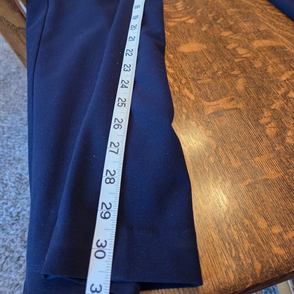 Emma James Dark Navy Blue Size 12 Stretch Polyester Dress Pants - Picture 5 of 17